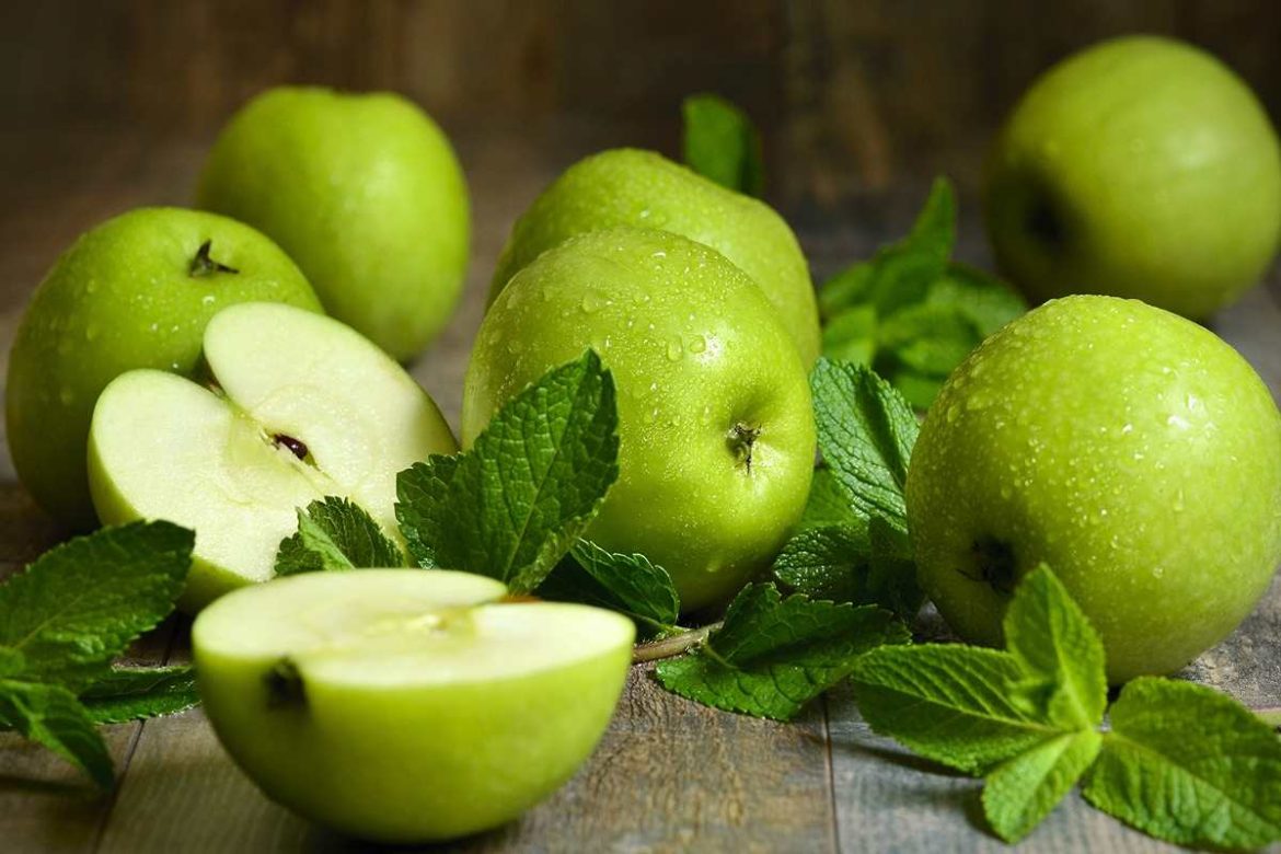 Large green apple fruit for baking and cooking